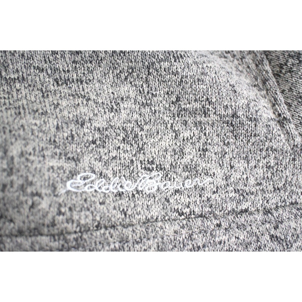 Eddie Bauer Mens M Radiator Fleece Snap Mock Neck Pullover Grey Long Sleeve Soft - Picture 6 of 8